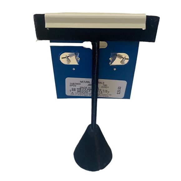 Two Tone Pearl Drop Huggie Hoops - Picture 5 of 6